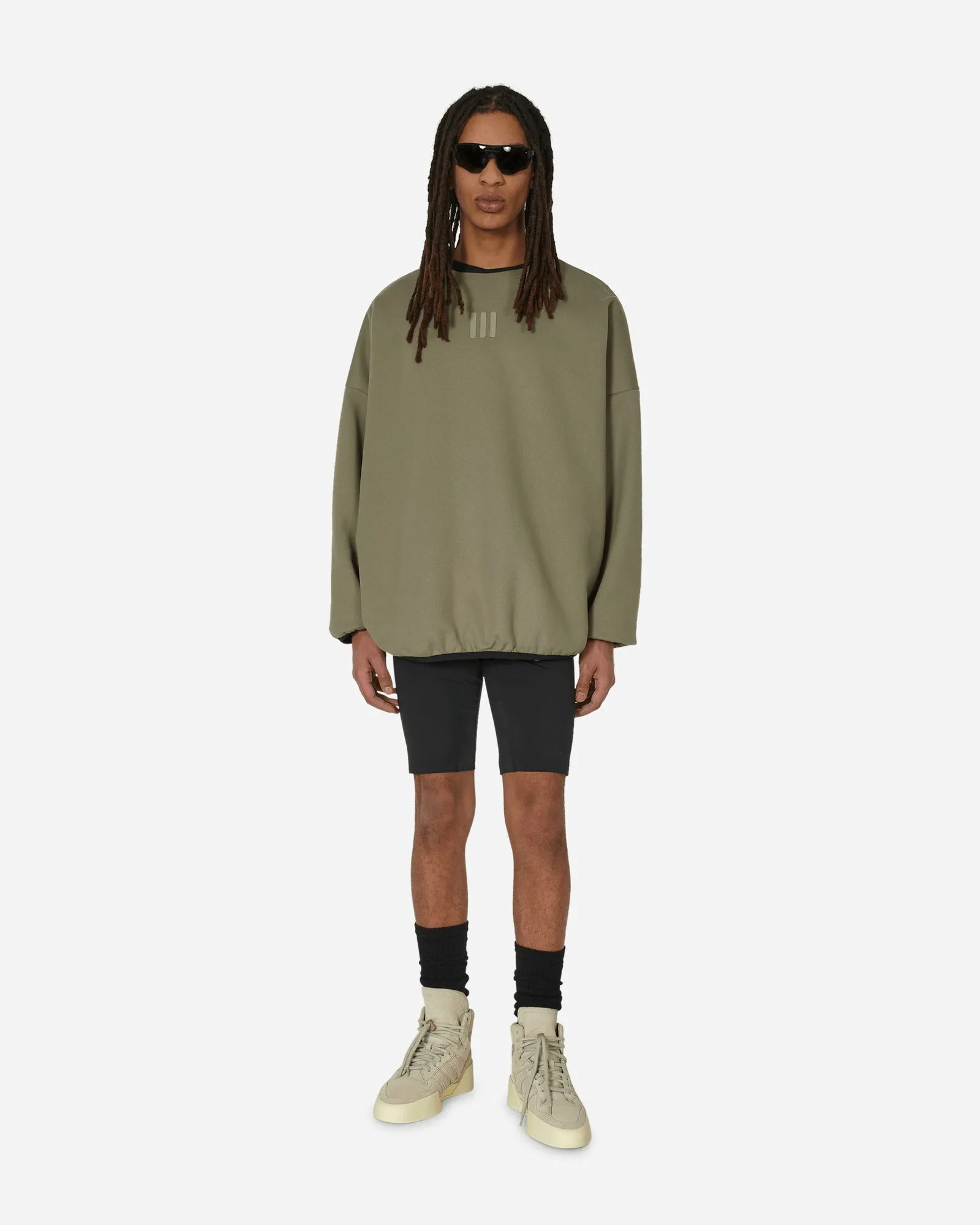 adidas Originals Fear of God Athletics Suede Fleece Crewneck Sweatshirt Clay
