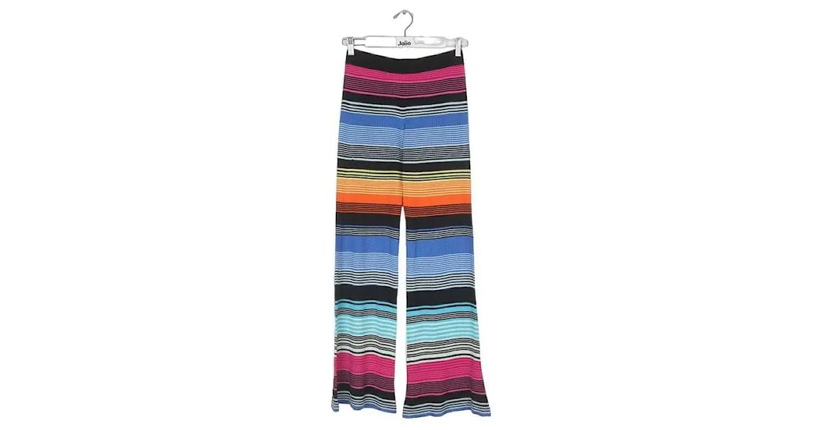Autre Marque Pantalones de seda Multicolor 
