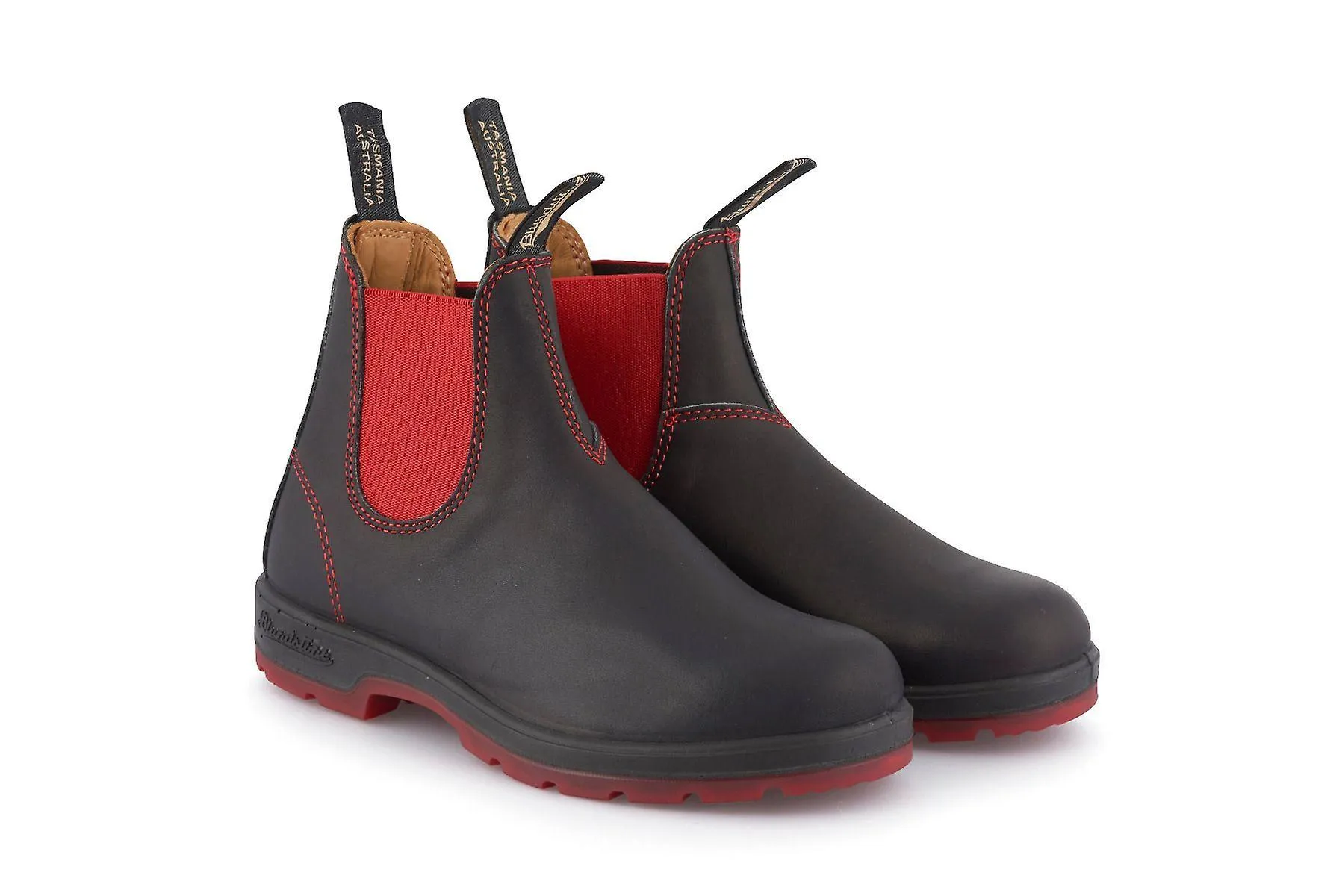 Blundstone 1316 Negro Rojo Cuero Chelsea Botas
