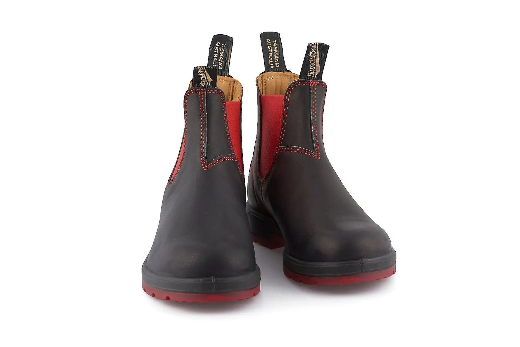 Blundstone 1316 Negro Rojo Cuero Chelsea Botas