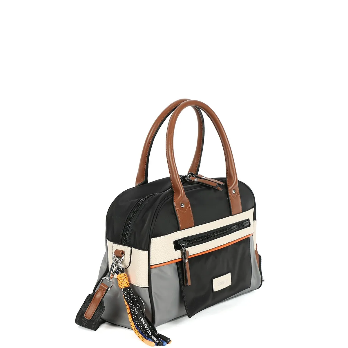 Bolso Binnari Bowling Clorina negro y marino Cnp19272