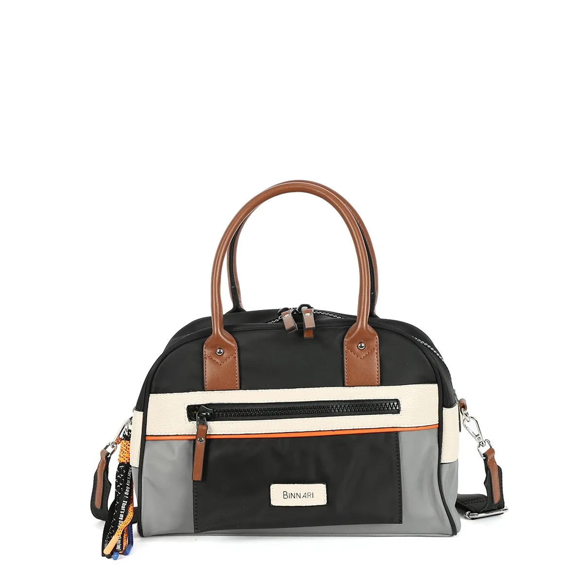 Bolso Binnari Bowling Clorina negro y marino Cnp19272
