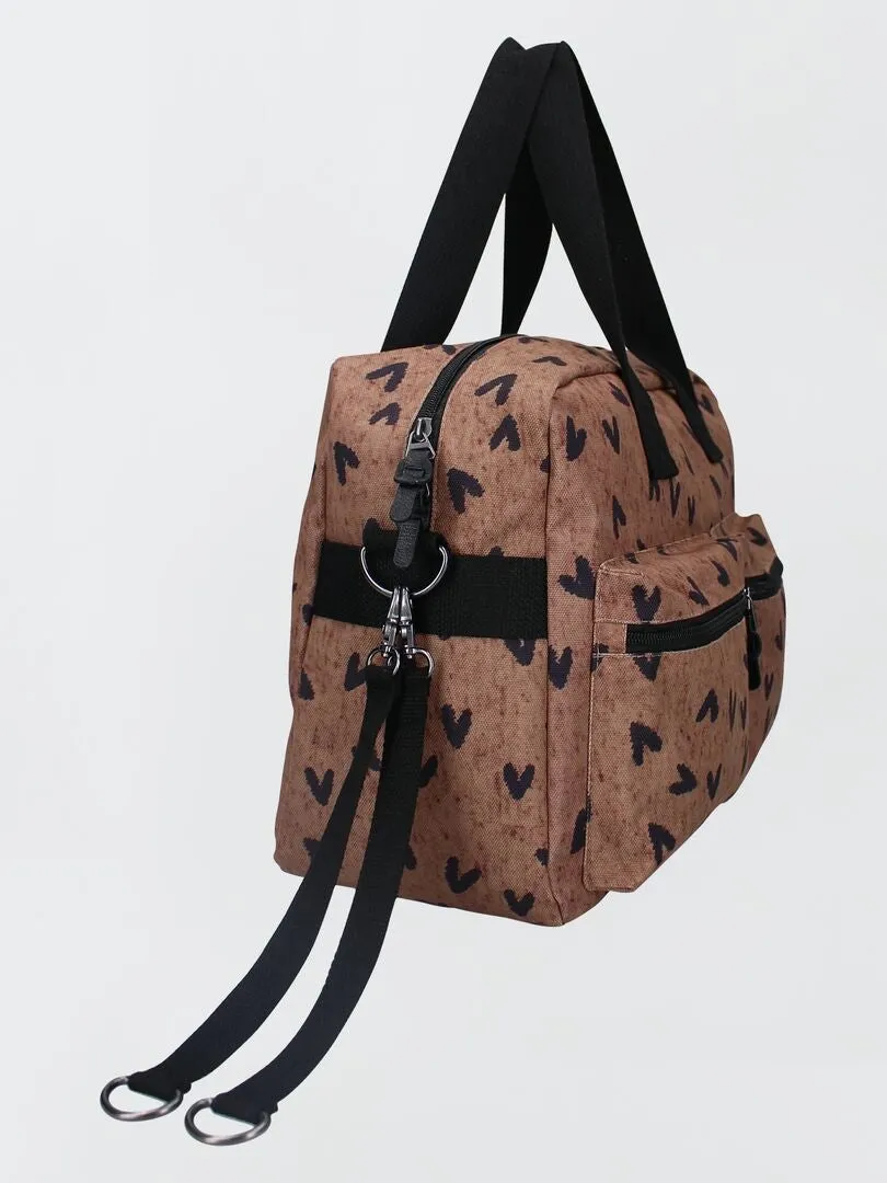 BOLSO CAMBIADOR ESTAMPADO  MARRON