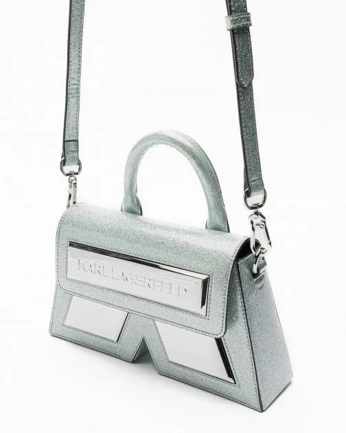 Bolso de mano Karl Lagerfeld Icon K SP CB Glitter Azul
