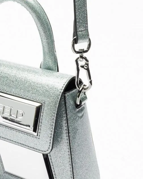 Bolso de mano Karl Lagerfeld Icon K SP CB Glitter Azul