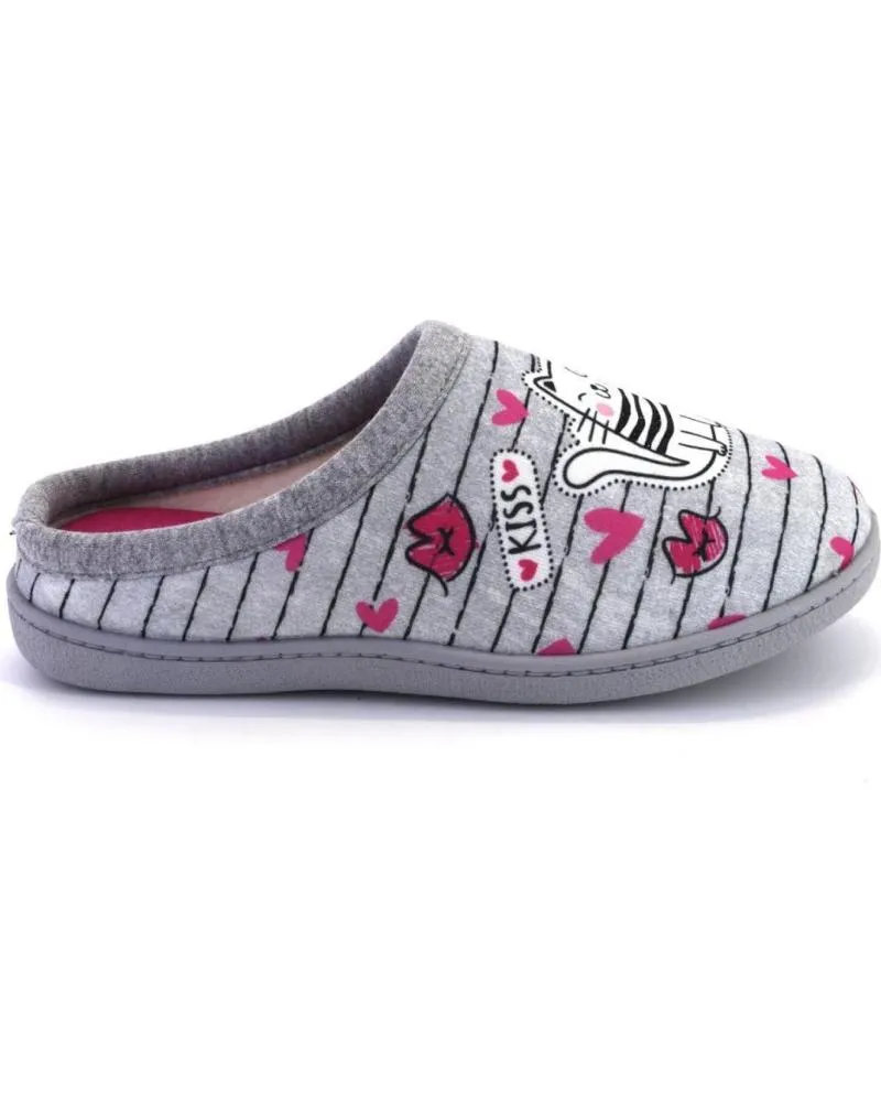 Calzado de casa PLUMAFLEX  de Mujer ROAL 12317 ZAPATILLAS DE CASA DE MUJER  GRIS