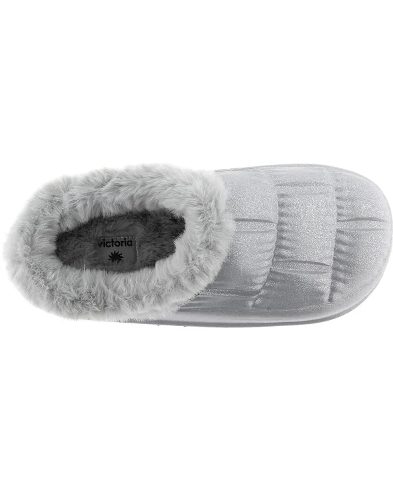 Calzado de casa VICTORIA  de Mujer ZAPATILLAS 1402101 NUBE GLITTER  PLATA