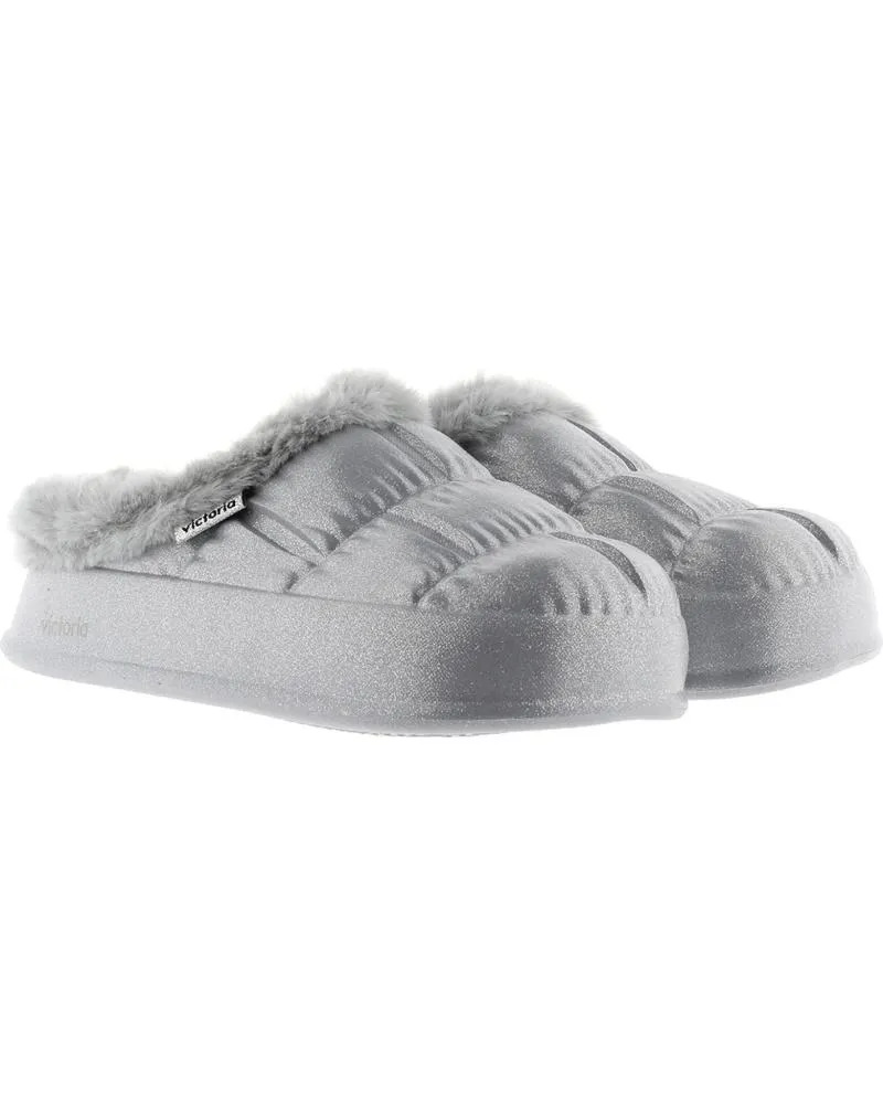 Calzado de casa VICTORIA  de Mujer ZAPATILLAS 1402101 NUBE GLITTER  PLATA