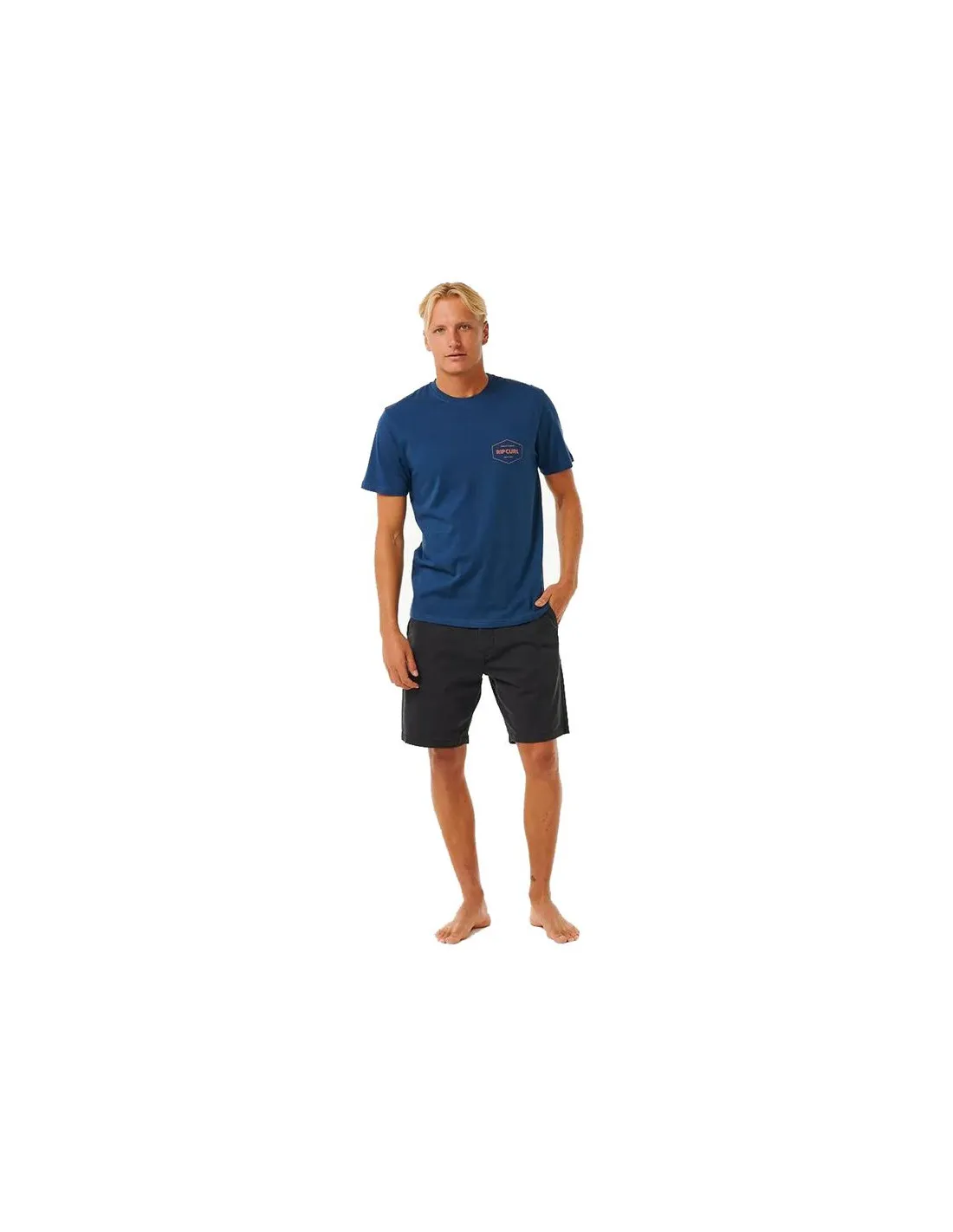 Camiseta Rip Curl Stapler Hombre Azul Marino