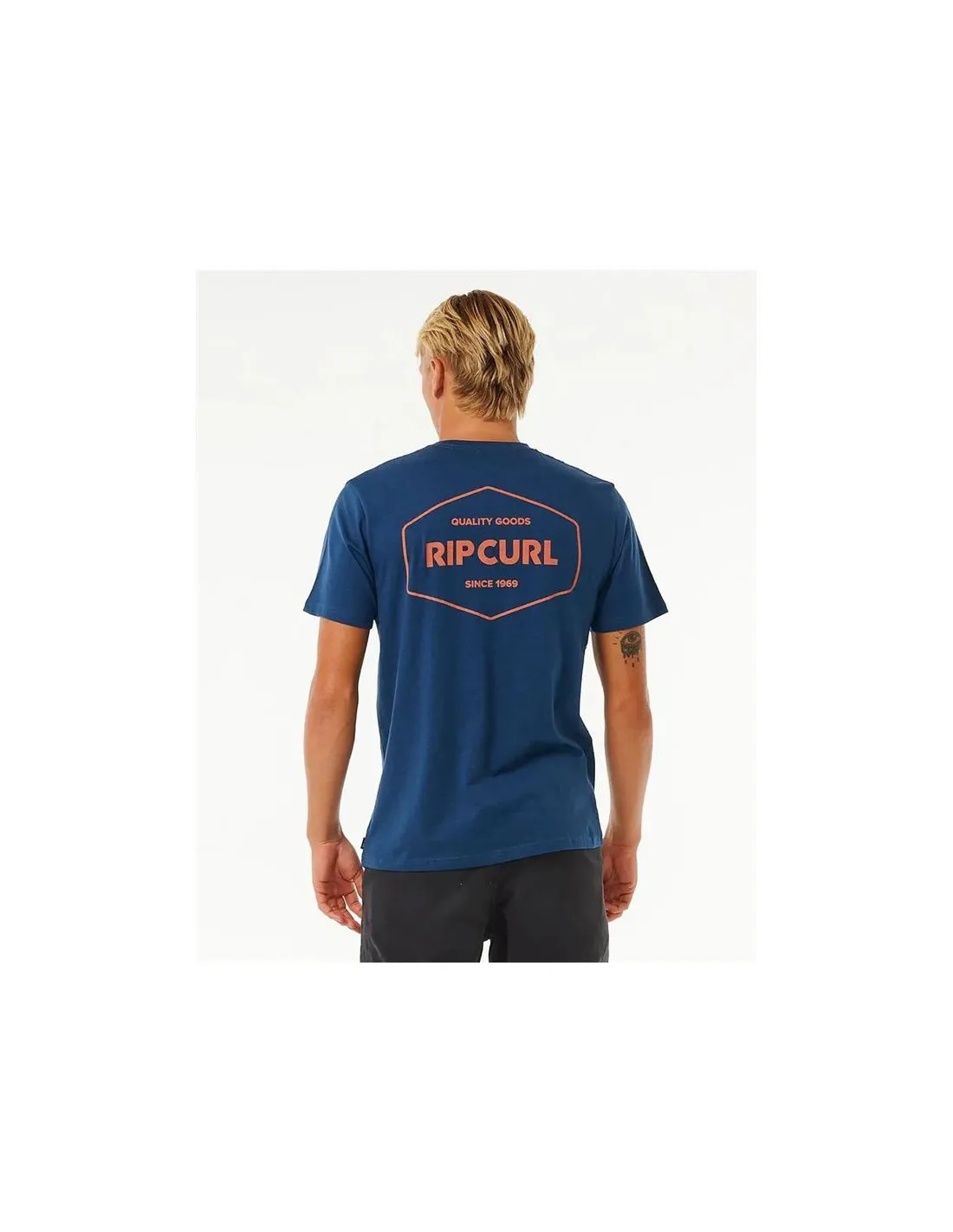 Camiseta Rip Curl Stapler Hombre Azul Marino