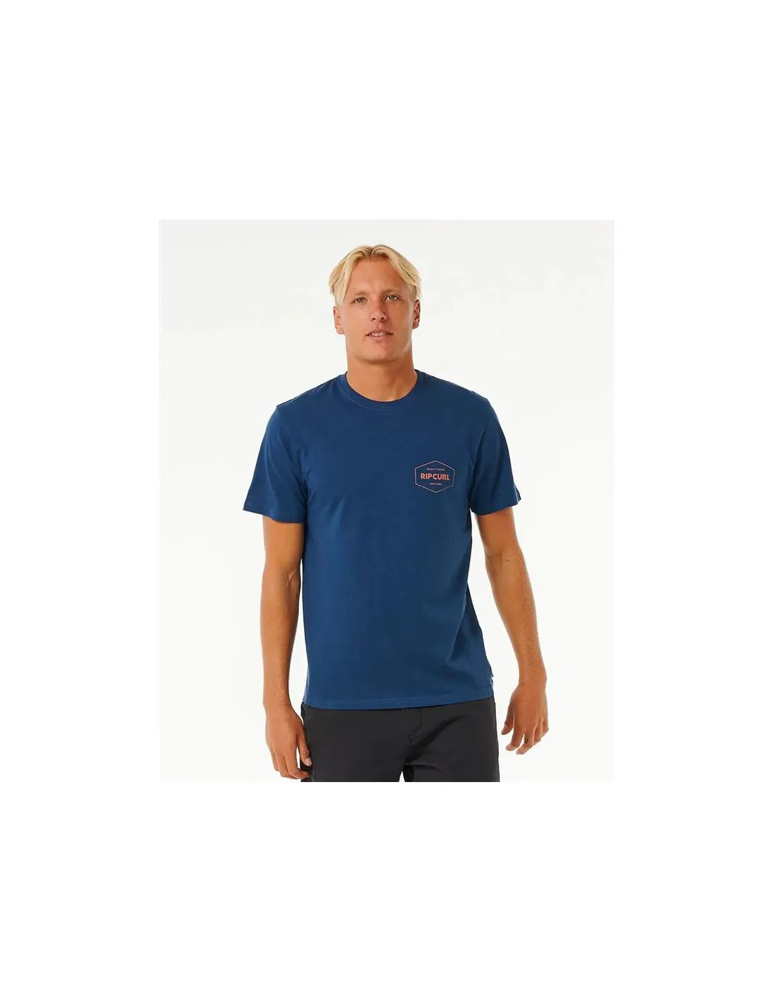 Camiseta Rip Curl Stapler Hombre Azul Marino
