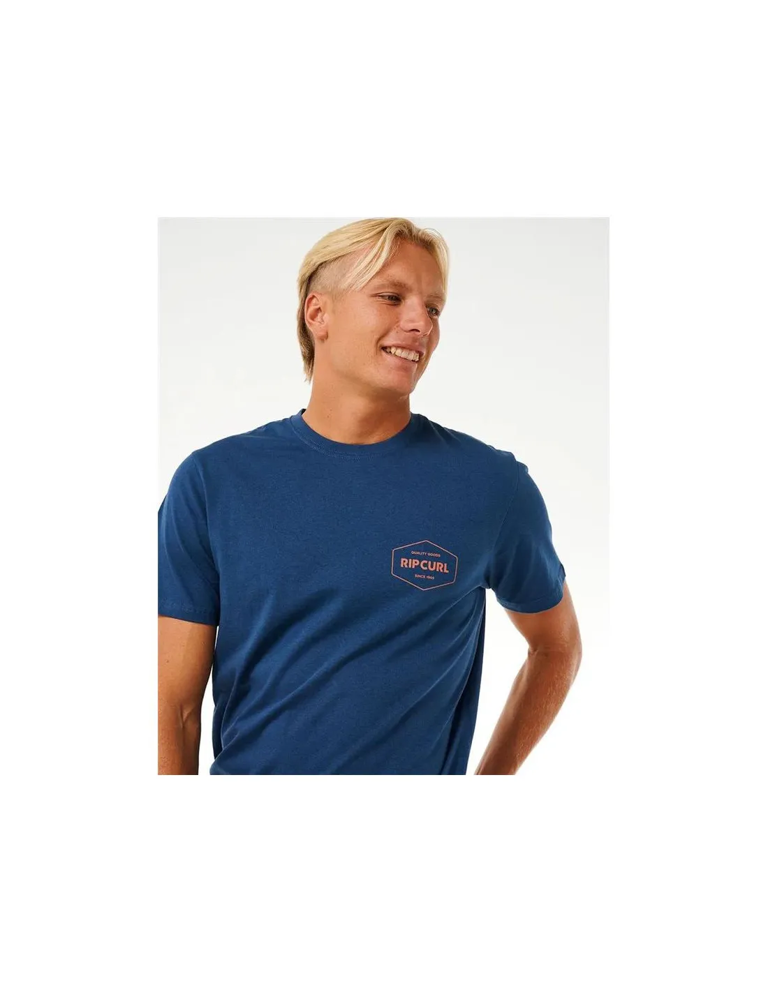 Camiseta Rip Curl Stapler Hombre Azul Marino