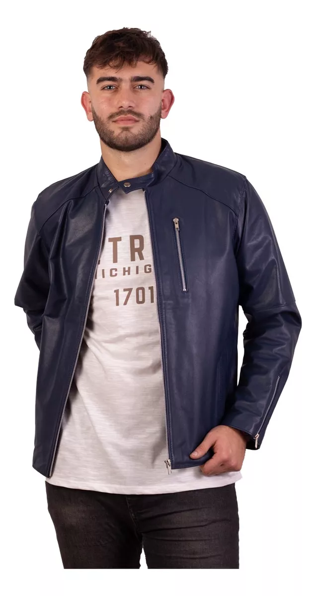 CAMPERA DE CUERO DE VACA HOMBRE, CUERO VACUNO 100%  GABRI
