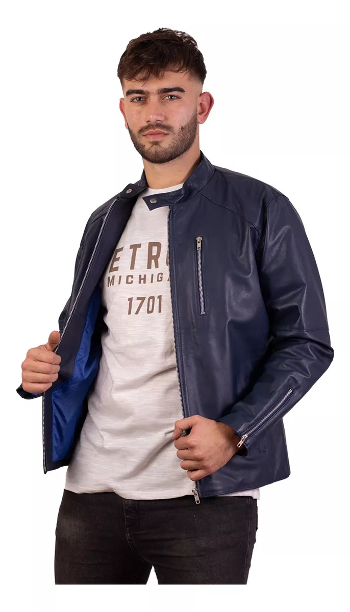 CAMPERA DE CUERO DE VACA HOMBRE, CUERO VACUNO 100%  GABRI