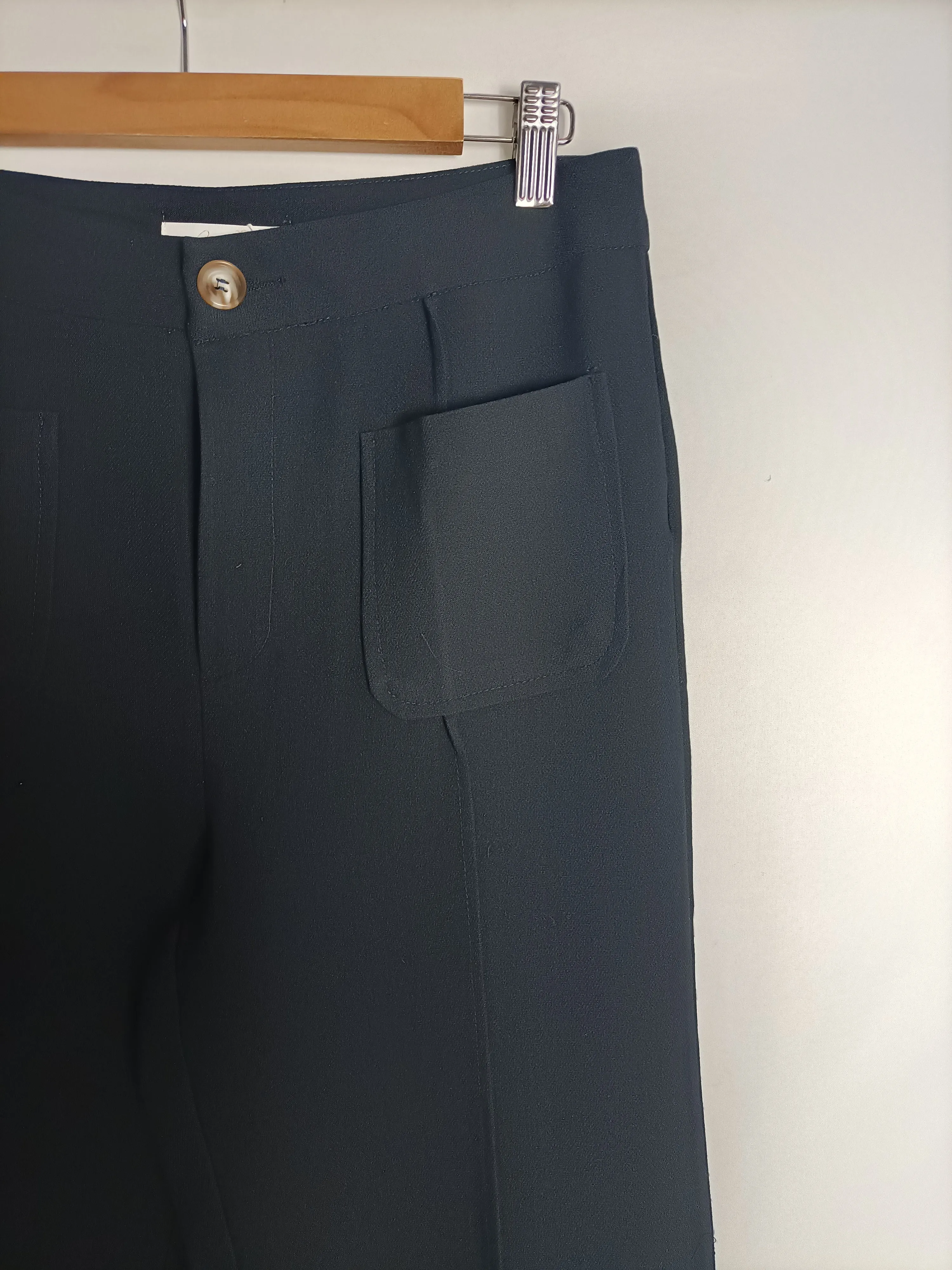 CARLOTA&CO. Pantalón recto azul  T.l