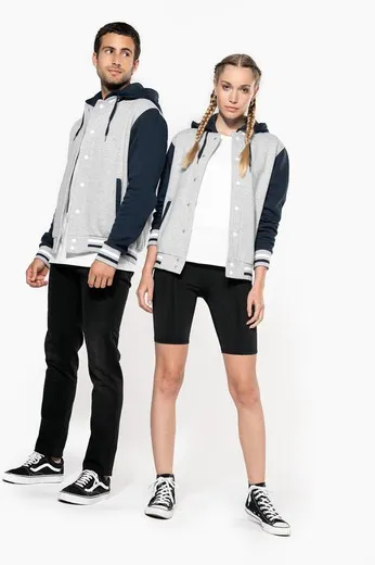 Cazadora Béisbol Con Capucha Unisex