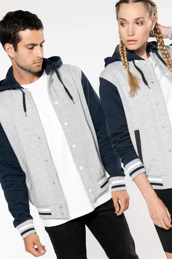 Cazadora Béisbol Con Capucha Unisex