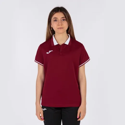 Championship Vi Short Sleeve Polo Burgundy White