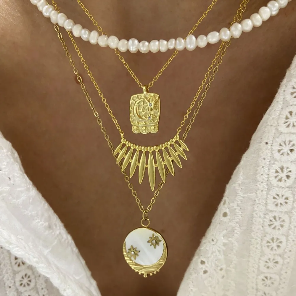 Collar Maldives Mini Perla Oro