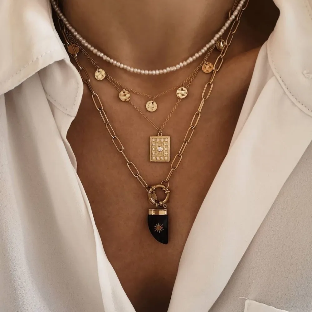 Collar Maldives Mini Perla Oro