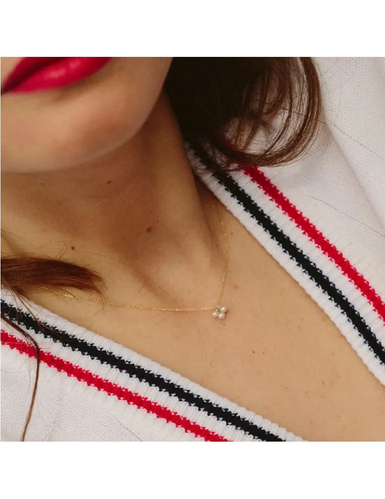 Collar Oro 18k Perlas Mujer Lecarre GD116OA