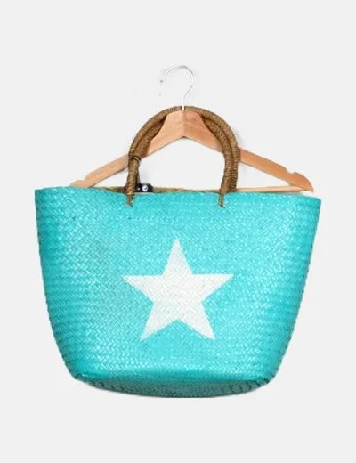 Creeks Bolso capazo mimbre azul