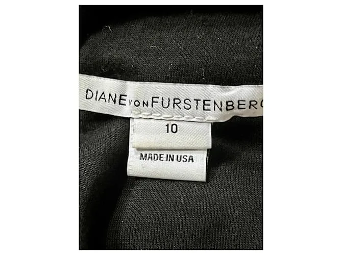 Diane Von Furstenberg Vestido largo de encaje negro Zarita de DvF 