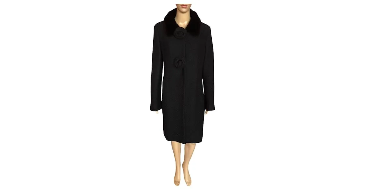 GEORGES RECH Abrigos T.fr 38 Lana Negro 