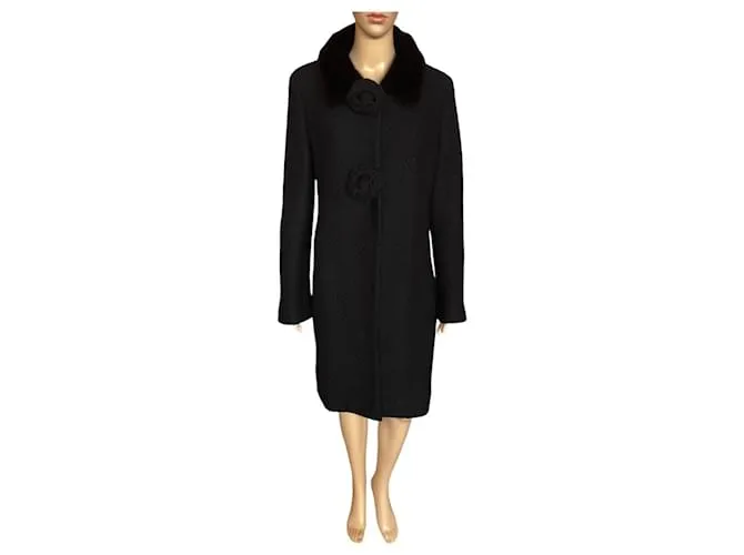 GEORGES RECH Abrigos T.fr 38 Lana Negro 
