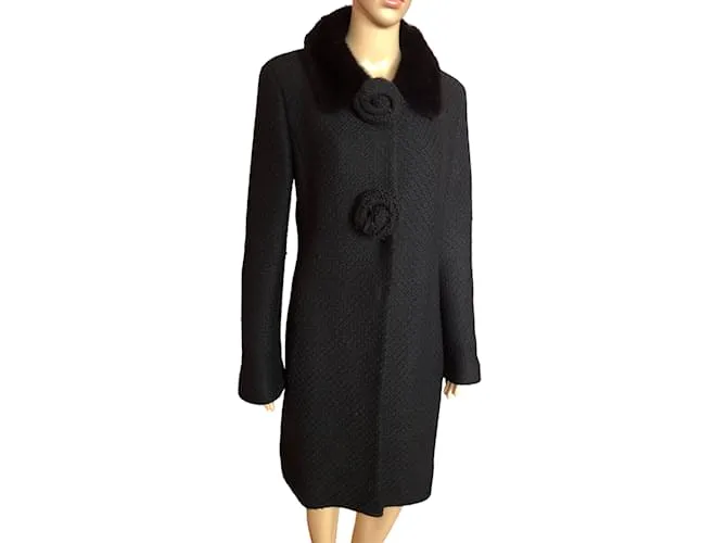 GEORGES RECH Abrigos T.fr 38 Lana Negro 