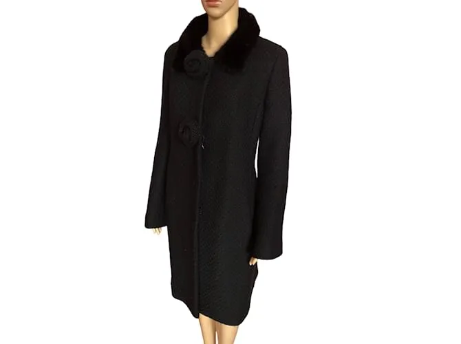 GEORGES RECH Abrigos T.fr 38 Lana Negro 