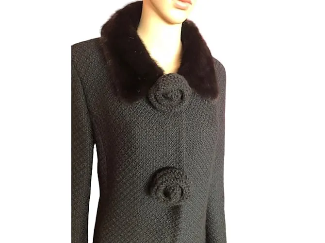GEORGES RECH Abrigos T.fr 38 Lana Negro 