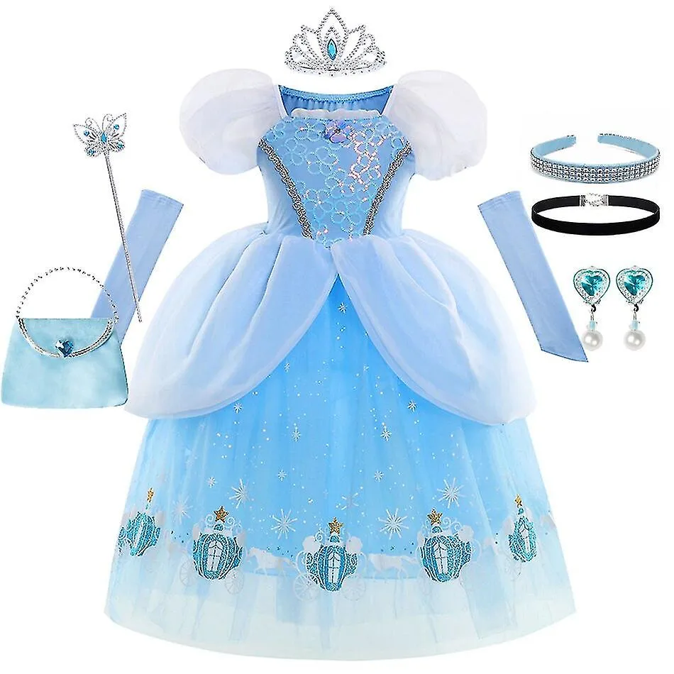 GIRLS TINKER BELL COSTUME HALLOWEEN COSTUME FOR KIDS GREEN TINKERBELL FANCY DRESS FAIRY PRINCESS COSPLAY CARNIVAL PARTY 210Y