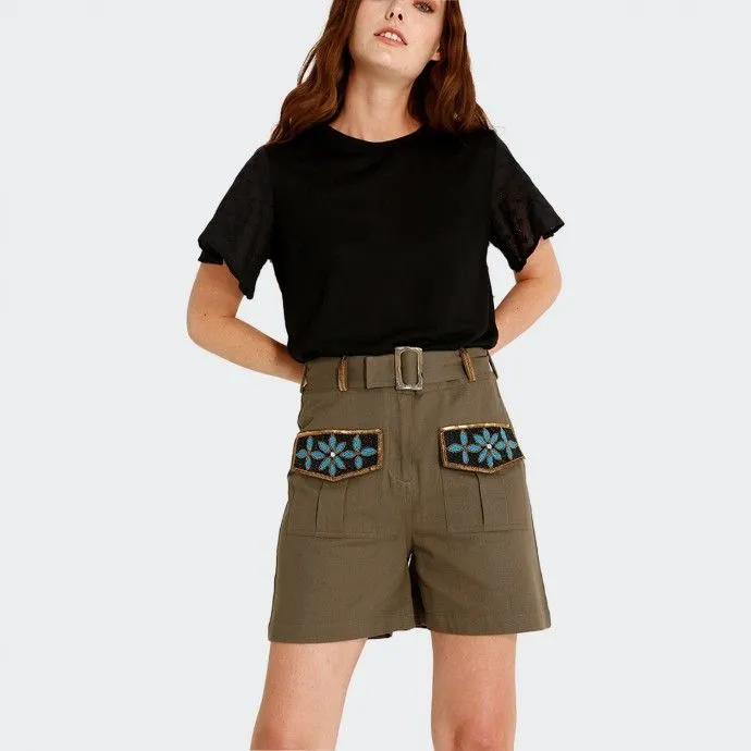 GOA GOA Pantalón corto Goa Goa Kaki