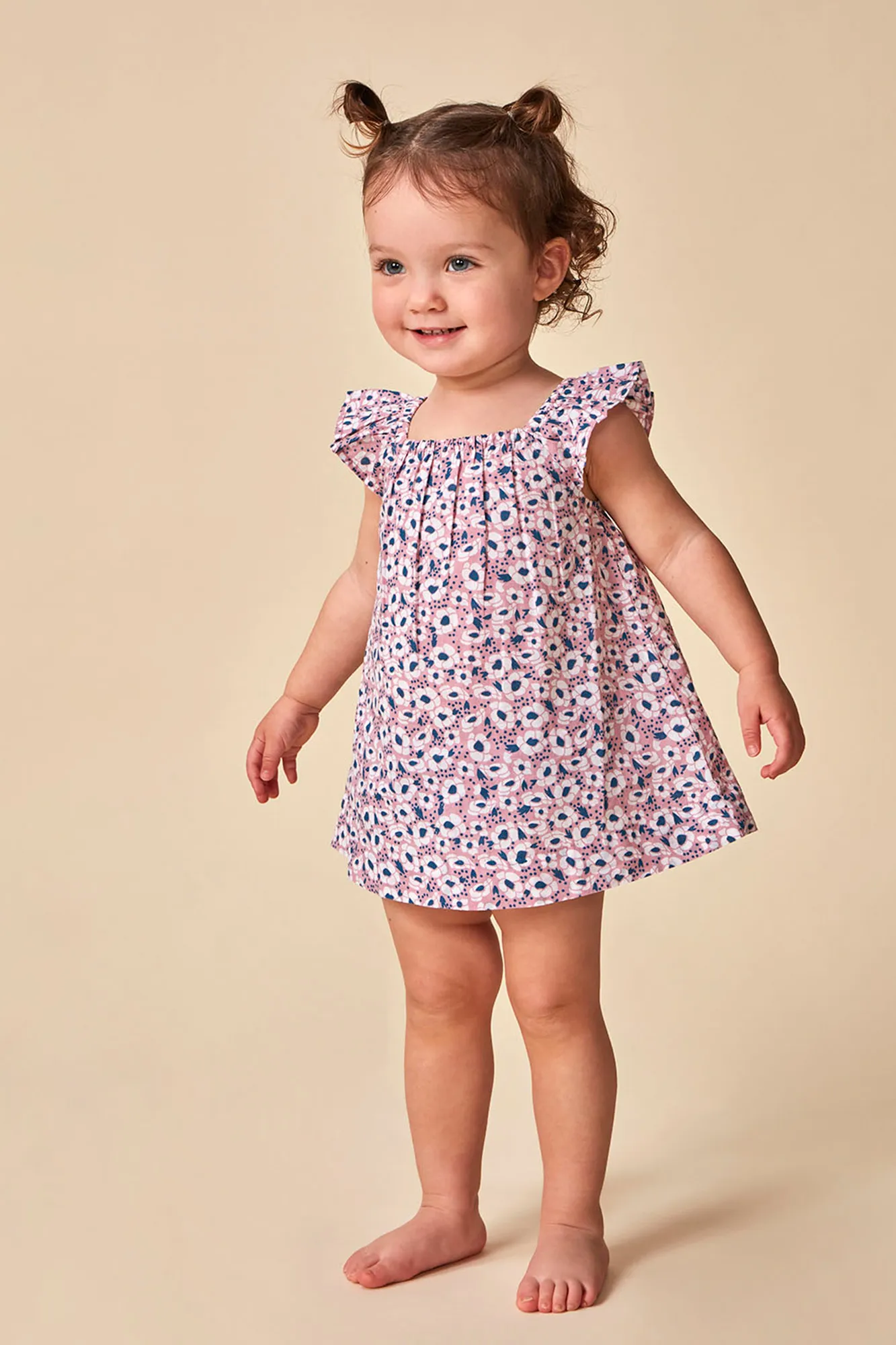 Gocco Vestido Playa Estampado Flores Rosa Medio