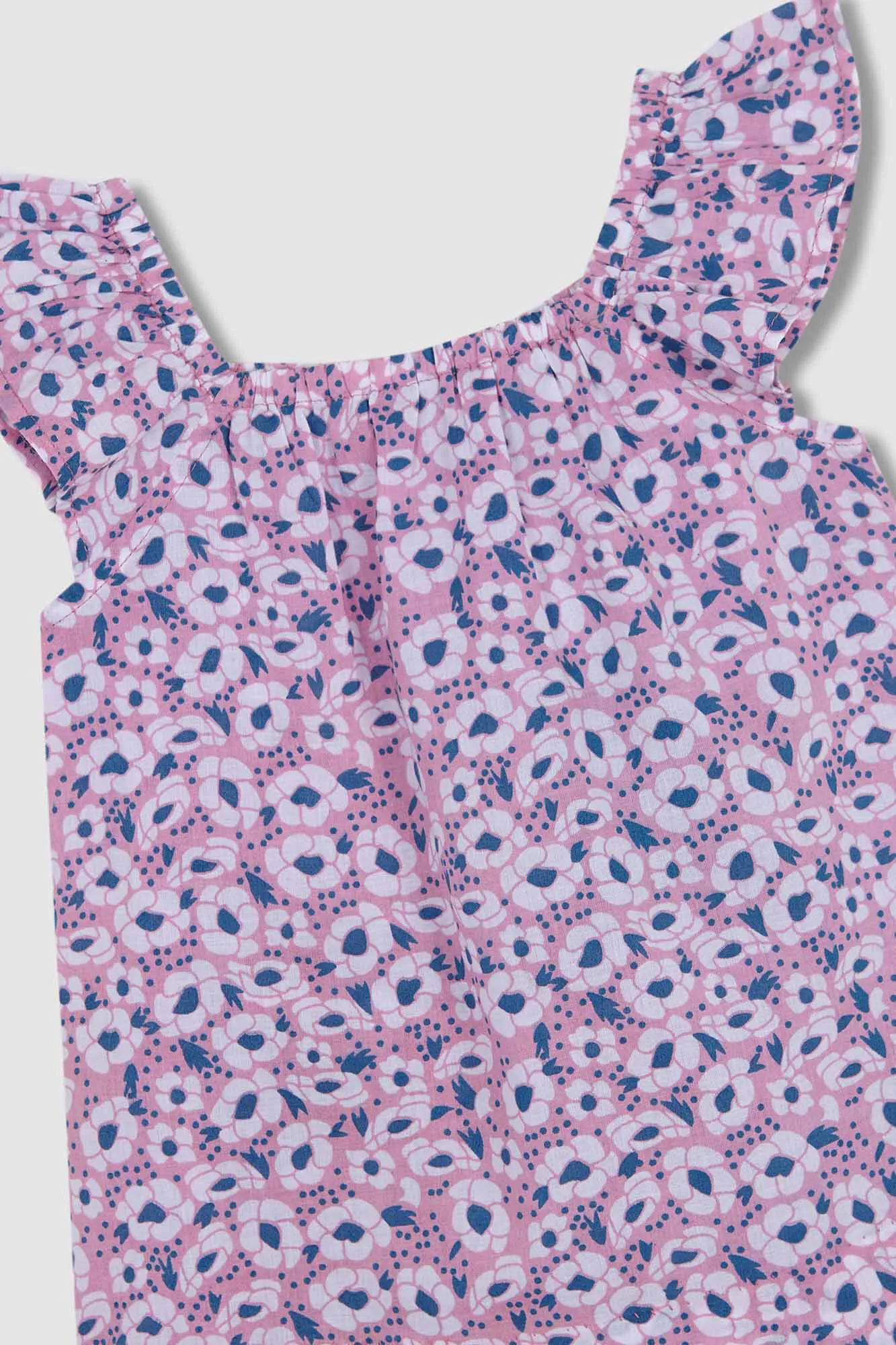 Gocco Vestido Playa Estampado Flores Rosa Medio