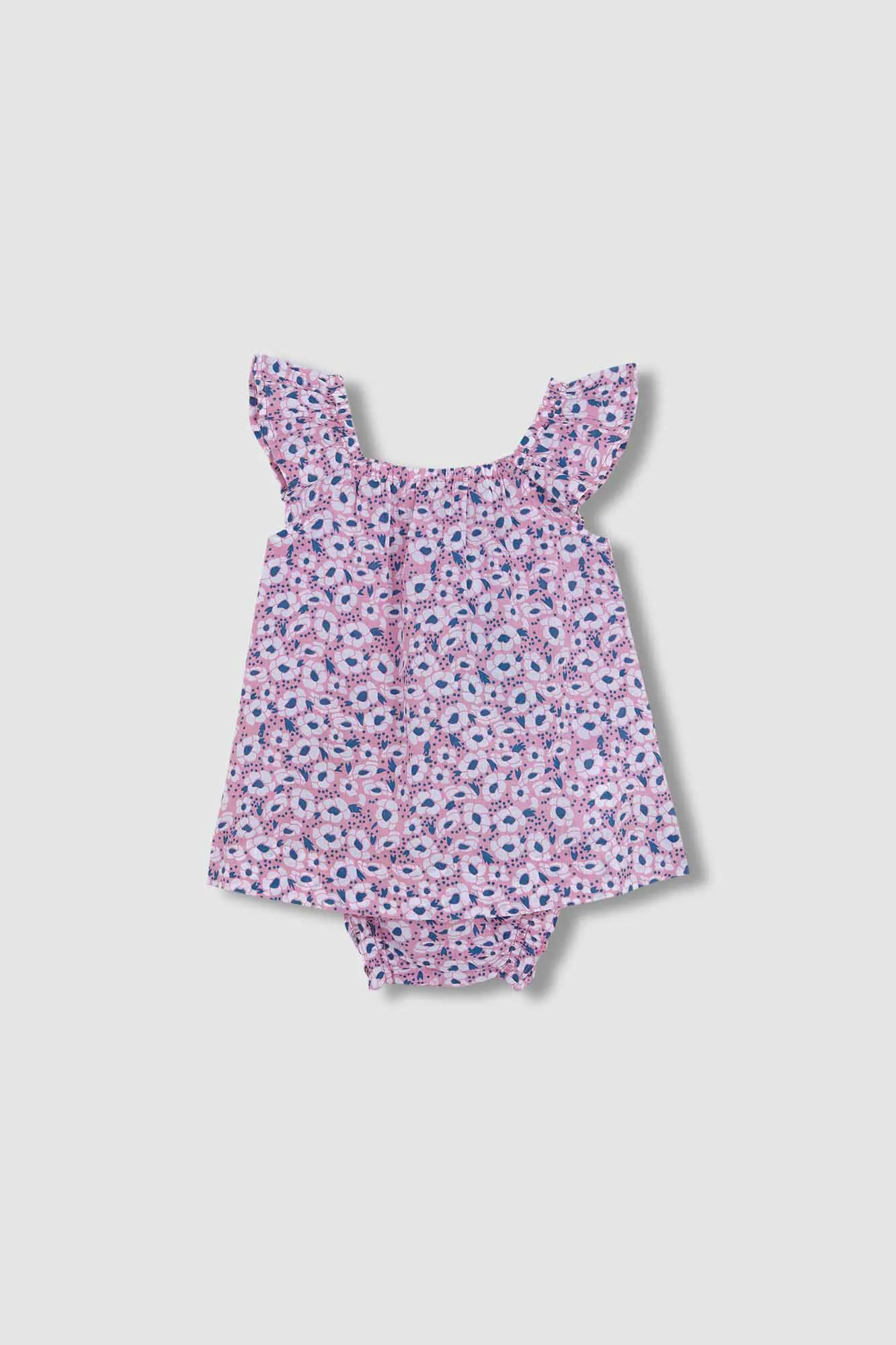 Gocco Vestido Playa Estampado Flores Rosa Medio