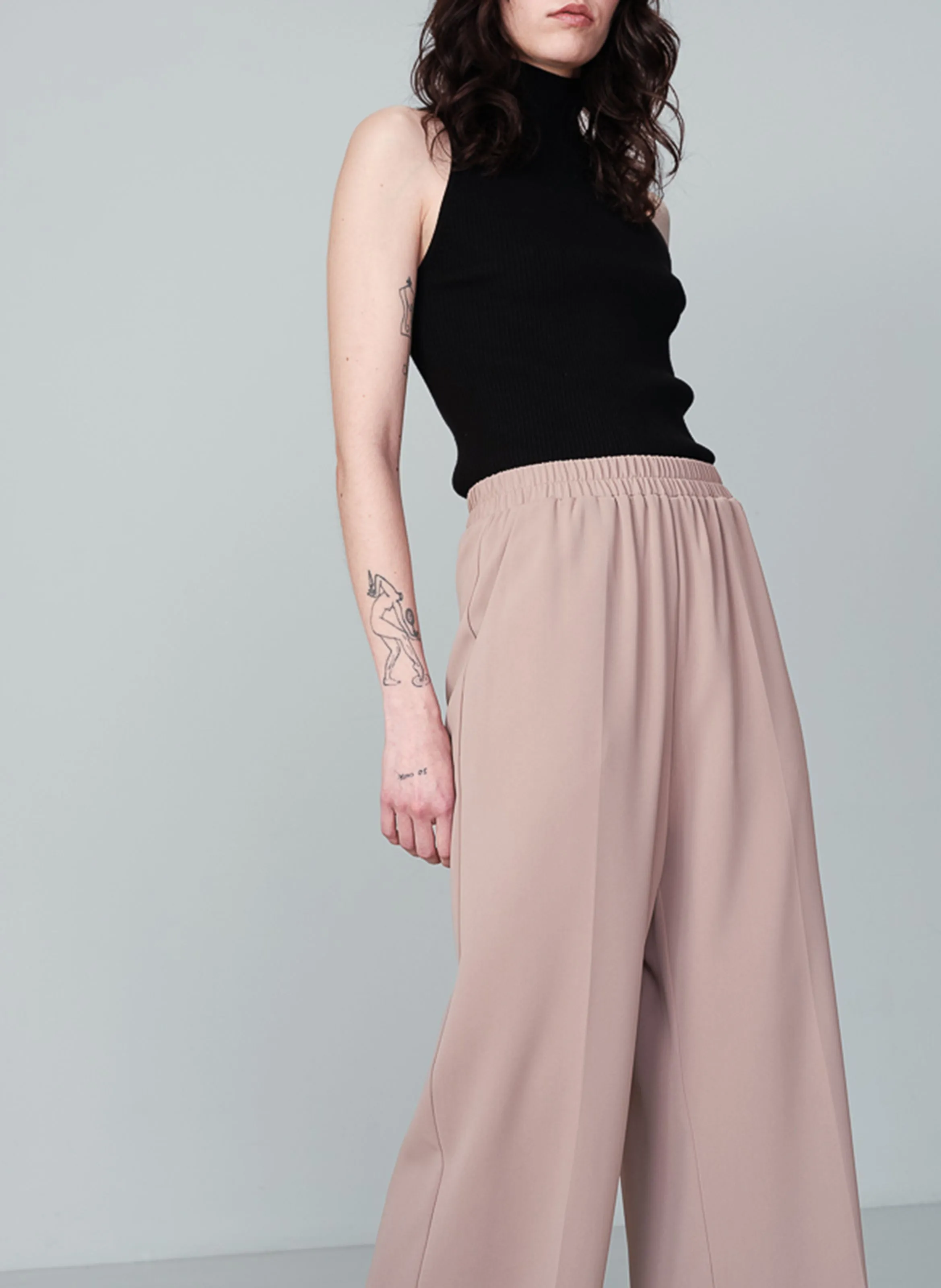 GRACE ET MILA NOBLESSE  PANTALóN ANCHO EN BEIGE