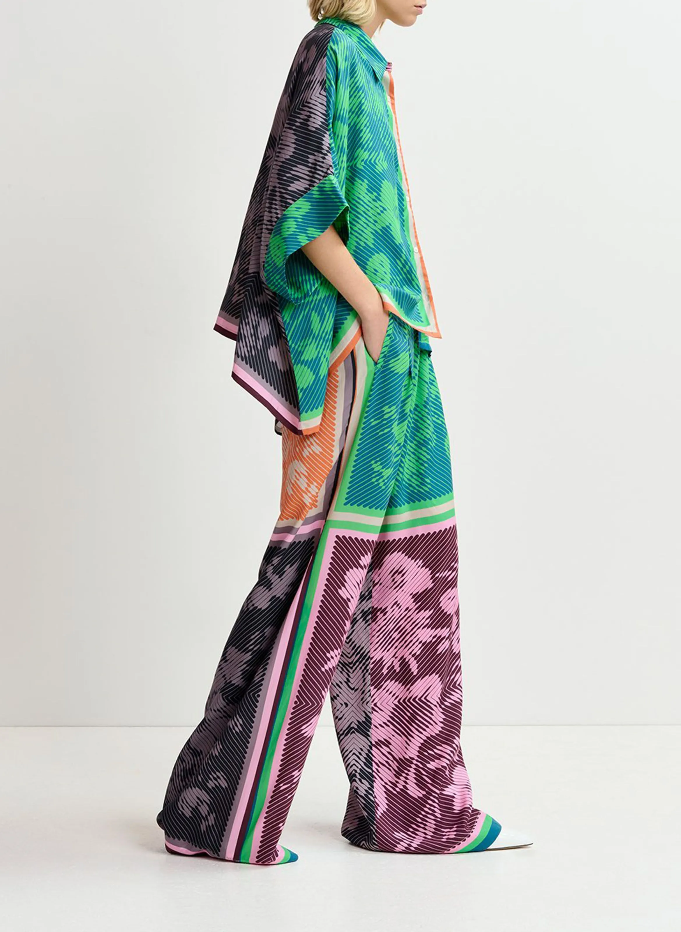 GRETEL  PANTALóN ANCHO ESTAMPADO EN MULTICOLOR