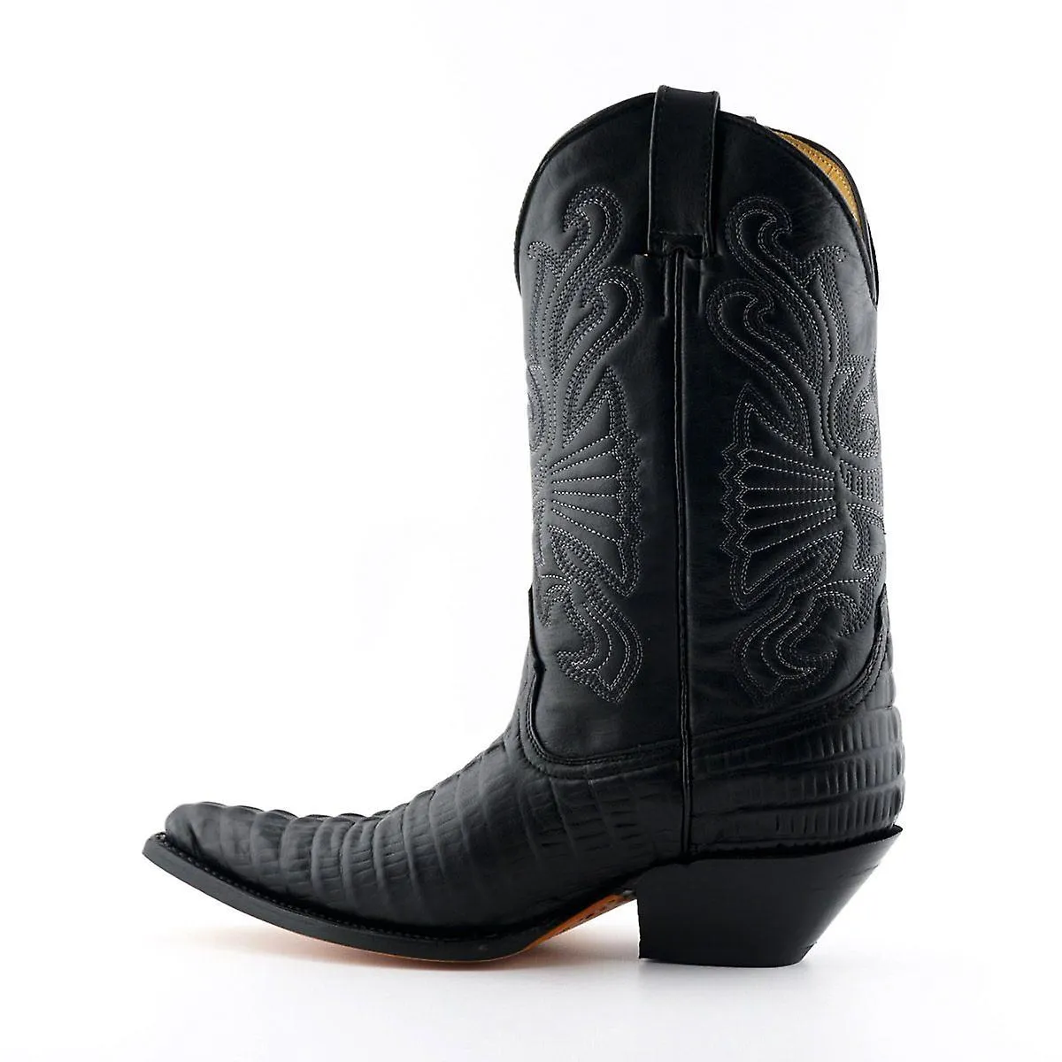 GRINDERS BOTAS COWBOY DE CUERO NEGRO  CAROLINA