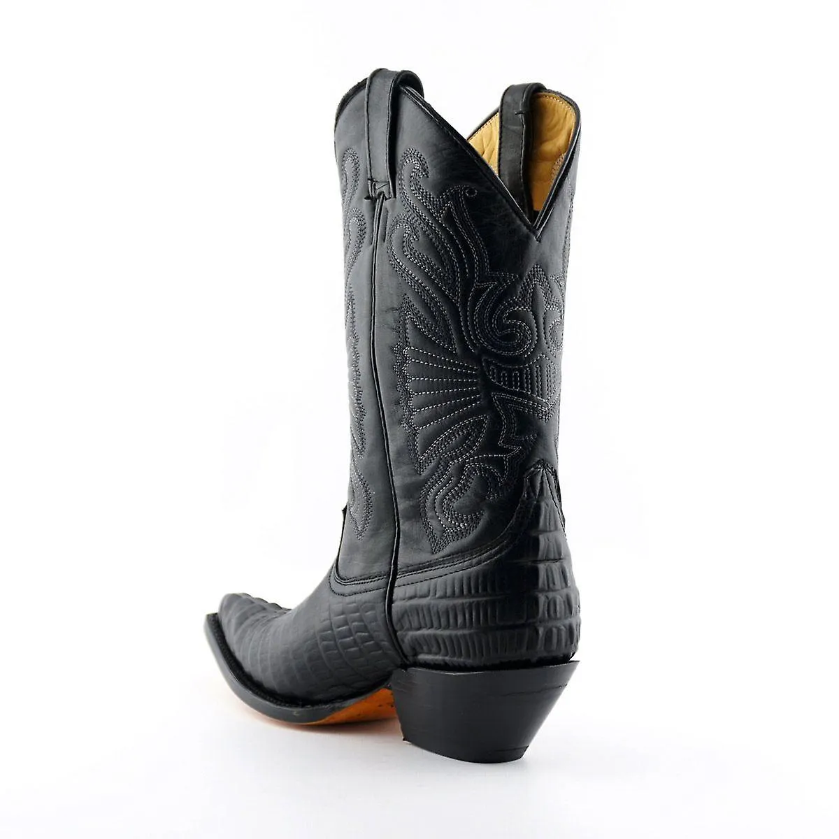 GRINDERS BOTAS COWBOY DE CUERO NEGRO  CAROLINA