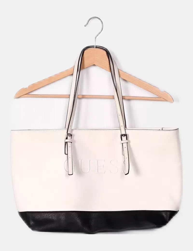 Guess Maxi bolso blanco texturizado