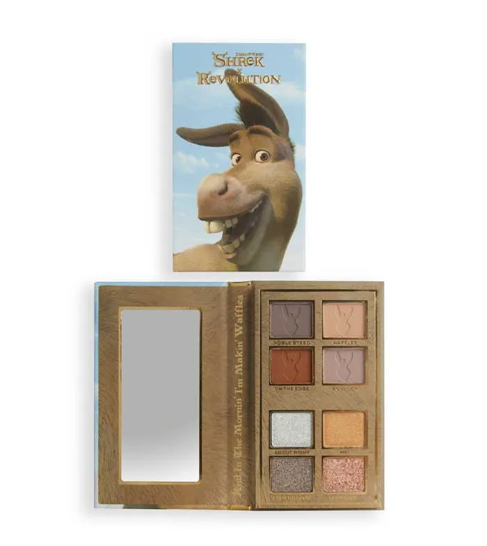 I HEART REVOLUTION  *I HEART REVOLUTION X SHREK*  MINI PALETA DE SOMBRA DE OJOS  DONKEY ON THE EDGE