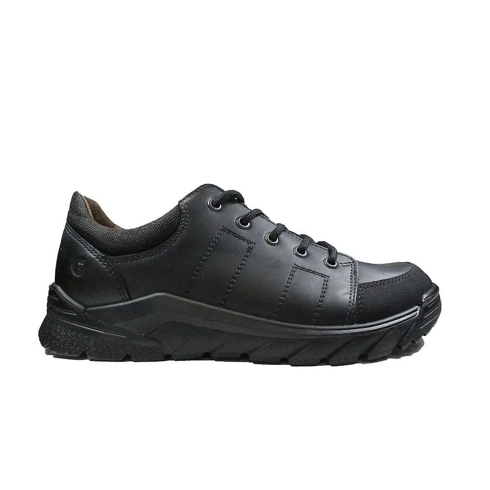 KIDS RICOSTA NATE | BLACK LEATHER | MEDIUM WIDTH | BOYS LACEUP SCHOOL SHOES
