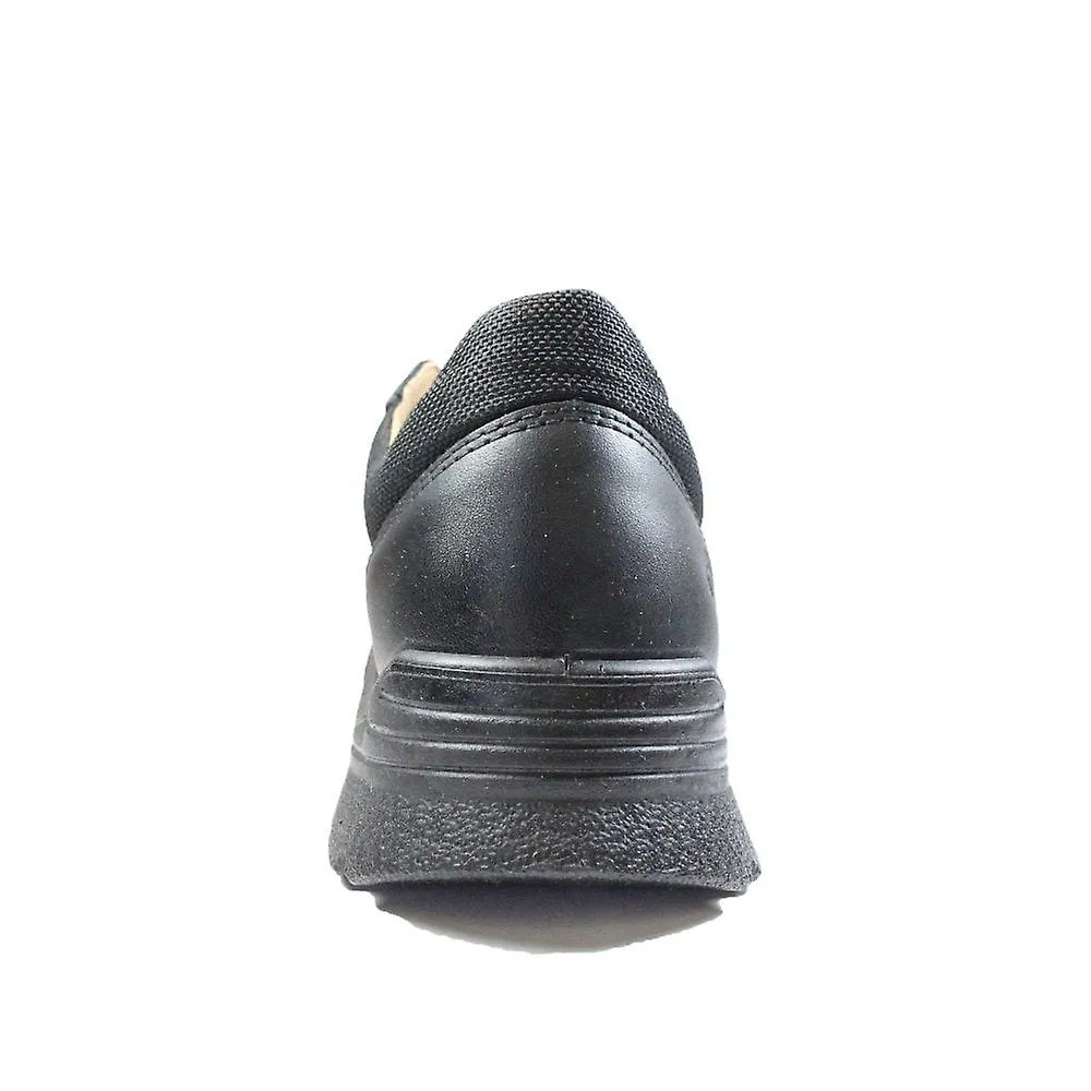 KIDS RICOSTA NATE | BLACK LEATHER | MEDIUM WIDTH | BOYS LACEUP SCHOOL SHOES