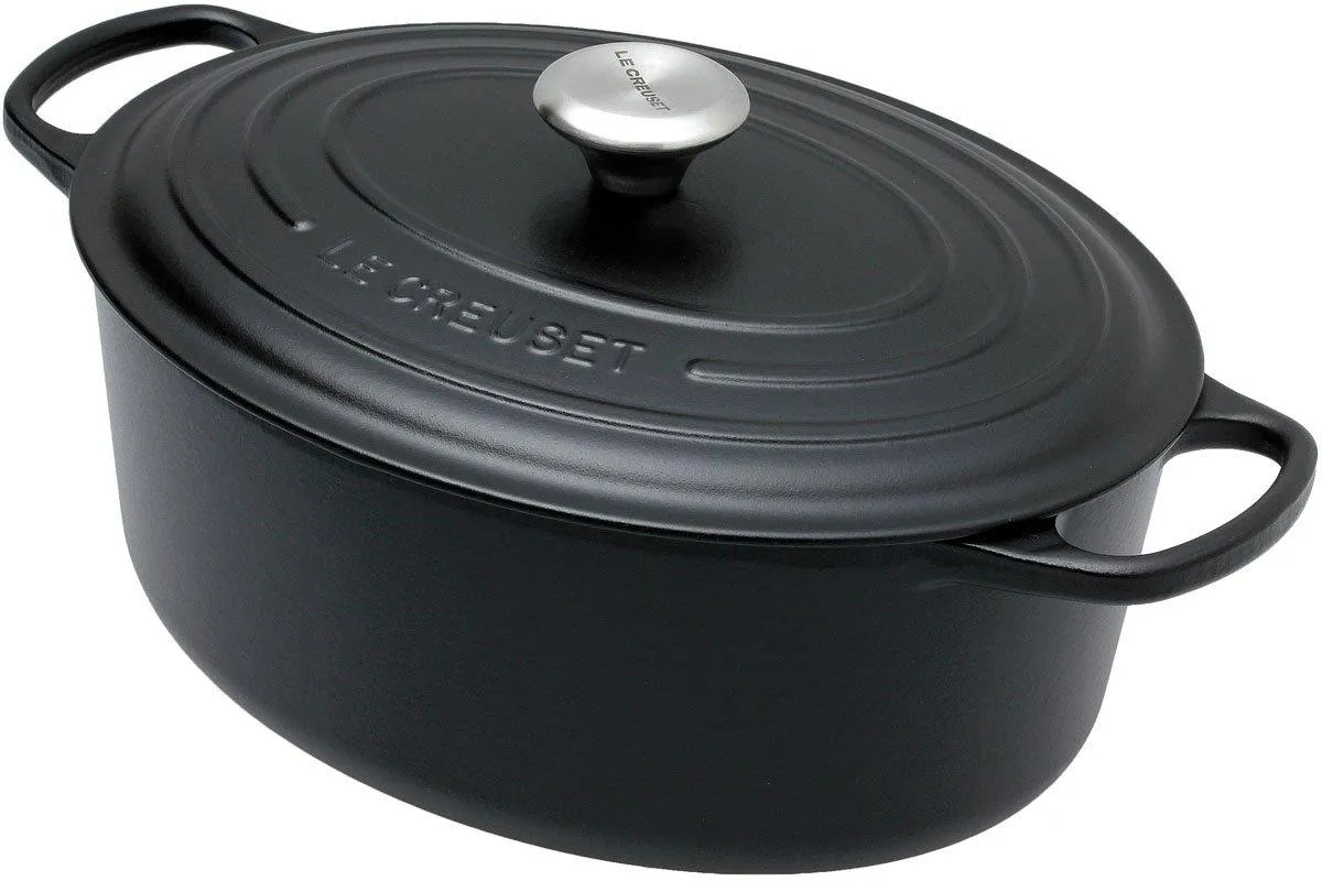 LE CREUSET COCOTTE  CAZUELA OVALADA 31CM, 6,3L NEGRO