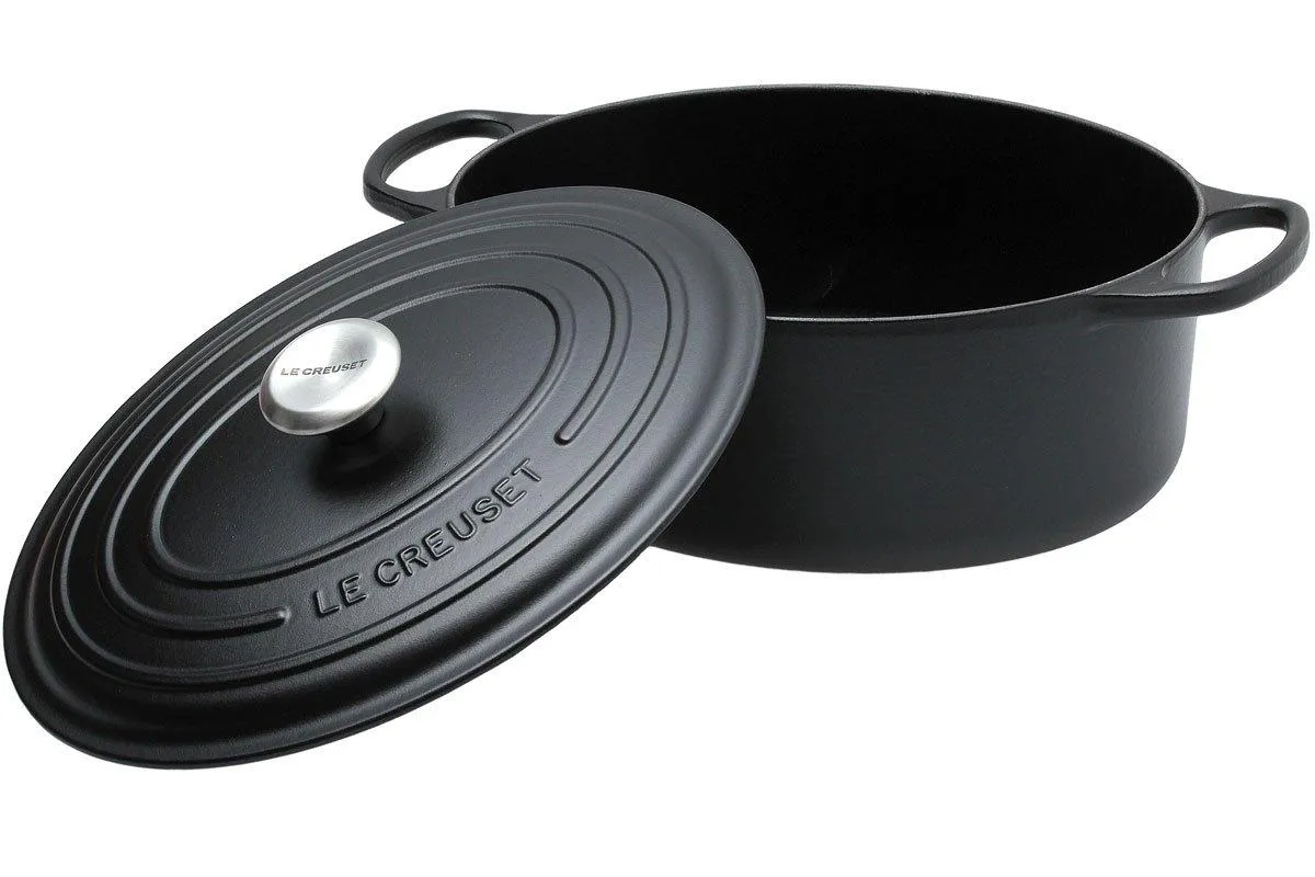 LE CREUSET COCOTTE  CAZUELA OVALADA 31CM, 6,3L NEGRO