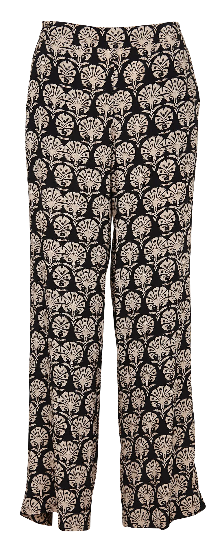 LEANA BIS  PANTALóN FLUIDO ESTAMPADO EN NEGRO