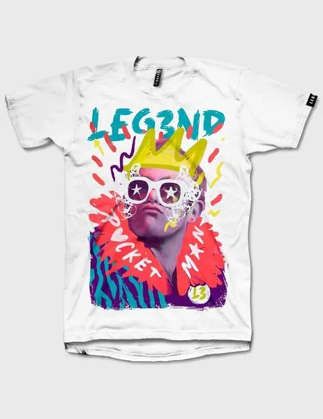 Leg3nd Rocketman Camiseta blanca unisex