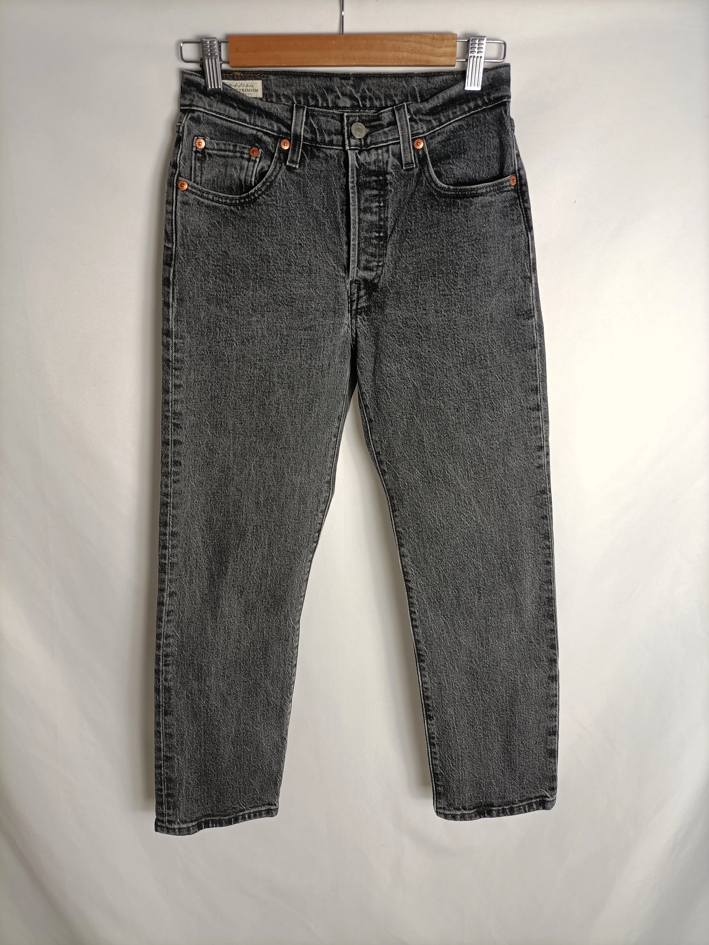LEVIS. Pantalón denim grises T.u(34)